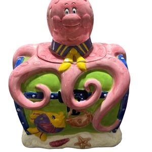 Pink Octopus Cookie Jar
